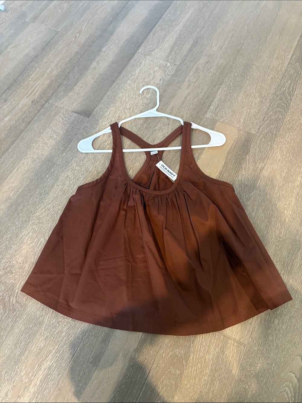 Old Navy Brown Cross-Back Swing Tank